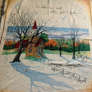 Sweet unused Amazing Grace Throw blanket